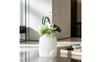 Modern Decorative Vase Glossy White Glaze Vase Waterproof Home Decor for Entryway