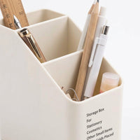 Pen Organiser for Office Desk Organizers and Accessories, Square Pencil Holder for Large Capacity Cup