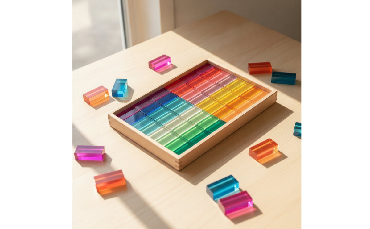 Acrylic Rainbow Gem Building Blocks for Kids Educational Toy