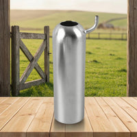 Easy to Clean Stainless Steel Milk Cup Portable Milking Cup with Outlet Tube Efficient Hygienic for Homesteaders