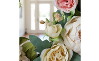 Easy to Clean Artificial Blossom Wreath Colorful Floral Door Wreath Handmade Look Home Decor No Special Maintenance