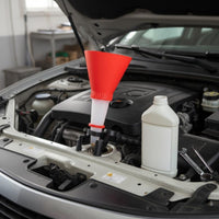 Adjustable Oil Funnel Quick Refueling Oil Change Funnel Transparent Body