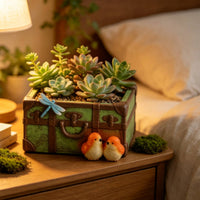 Suitcase Planter Whimsical Suitcase Flower Pot Compact Planter for Bookshelf