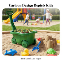 6 Pieces Child s' Gardening Wagon Set Educational Child S Wheelbarrow and Tools Imaginative Play children's Wheelbarrow and Tools for Preschoolers