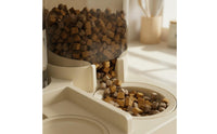 Weighted Pet Feeder and Waterer Easy to Clean Weighted Food and Water Dispenser Large Capacity 2 in 1 Pet Feeder for Cats, Dogs
