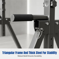 Chin-Up Bar Station, Indoor Home Gym, Foldable, Adjustable Height, Sturdy Steel Frame, Multi-Function Fitness
