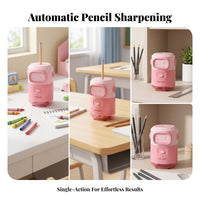 Compact Rechargeable Pencil Pencil Pointer Translucent School Supply Auto Auto Feed and Eject for Desk