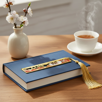 Year of the Horse Metal Bookmark Ruler, Chinese Style Hollow Design, Exquisite Stationery Gift for Students and Teachers