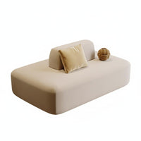 Creative Design Double-Sided Curved Settee Modern Design Upholstered Reception Bench Padded Cushion Guest Seating Space-Efficient for Interior Designers, Business Owners, Beauty Salon, Waiting Room, Retail Retail Outlet, Small Areas