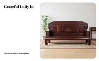 5 Pieces Ornate Carved Sofa Suite Chinese design Living Room Set Classical Design Household Furniture for Homeowners, Families, Home, Den, Office