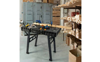 Foldable Workbench Compact Sawhorse Workbench Heavy Duty Portable Work Table for Workshop, Garage, Work Site