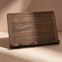 Book Holder with Page-Rest Multi-Angle Wooden Book Stand Foldable Adjustable for Readers, Students, Desk, Home Office, Dorm Room