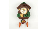 House-Shaped Cuckoo Wall Clock Unique Cuckoo Clock Original Black Woodland for Children, Bedroom