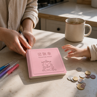 Square Household Accounting Ledger for Personal and Family Expenses, Kids' Spending Tracker, Money Management Notebook