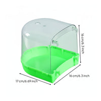 Easy to Install Bird Bathing Enclosure Transparent Cover Bird Shower Box Sturdy Plastic Enclosure Accessory Splash Guard
