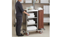 Hotel Cleaning Cart Commercial Utility Cart with Bag Heavy Duty for Housekeepers