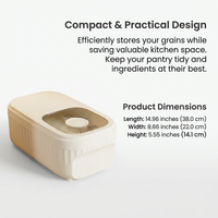 Large Rice Storage Container, Airtight Food Storage Bin, Kitchen Storage, Grain Storage Container, Cereal Storage Bin for Kitchen, Rice Bucket