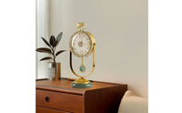 Ceramic Elephant Clock Glazed Golden Tabletop Clock Classic Look Home Decor Timepiece for Tabletop Display