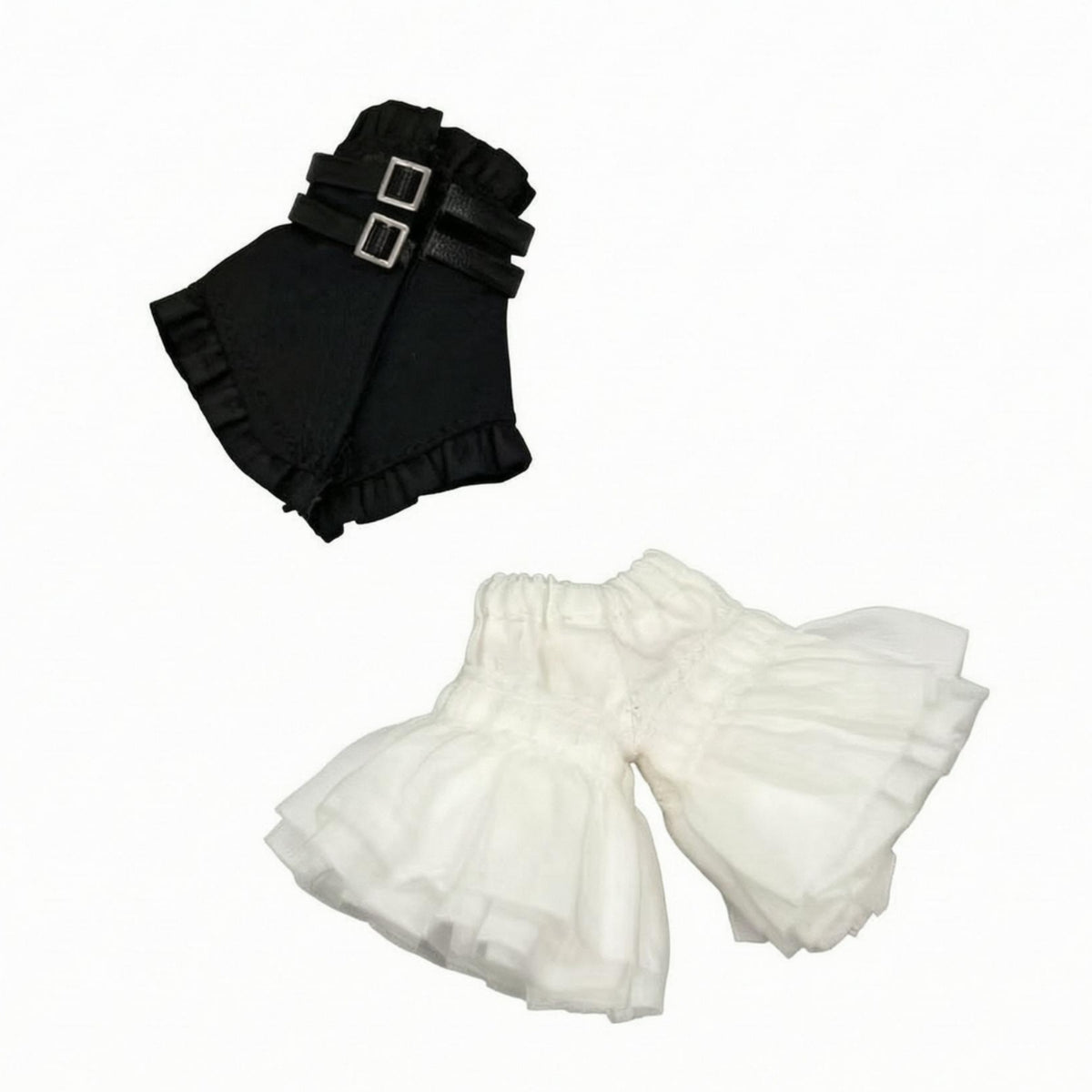 Dark-Themed Doll Outfit Ruffled Toy Clothing Costume-Like
