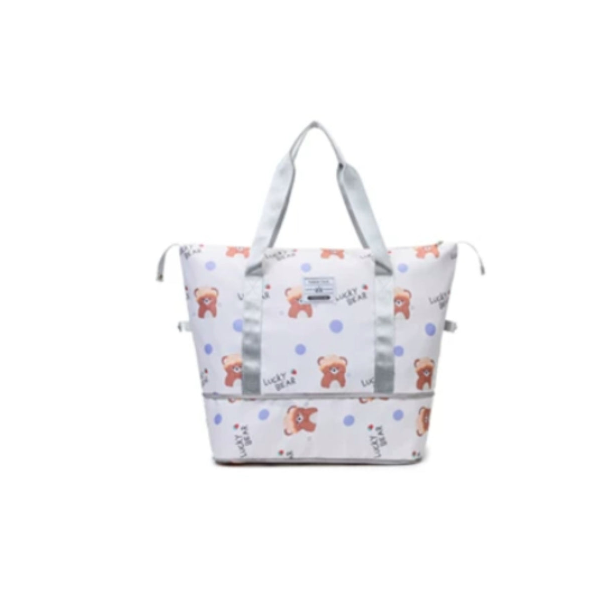 Large Capacity Tote Bag with Trolley Sleeve Printed Carry on Tote with Trolley Sleeve Oversized Long-Lasting for Weekend Trips, Gym