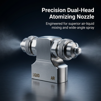 Nozzle 4BSPT Misting Low Pressure, 304 Stainless Steel Fogging Nozzle, Wide Angle Spray Head, for Dust Suppression, Industrial Manufacturer
