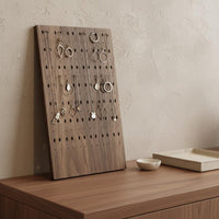 Walnut Earring and Necklace Holder Perfect Gift Suggestion Desktop Jewelry Display Rack Wooden Jewelry Stand Stable