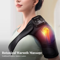 Electric Heated Knee Wrap Oscillation Massage Vibrating Knee Wrap Adjustable Straps Joint for Seniors, Athletes, Relaxing, While Commuting