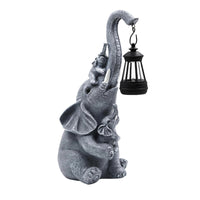 Textured Garden Elephant Statue Sculpted Elephant Statue Freestanding Garden Ornament Outdoor for Gardeners, Patio, Balcony, Bookshelf