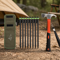 camping tent pegs and hammer set