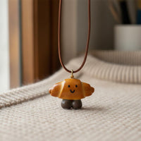 Cute Bread Necklace Novel Design Croissant Charm Necklace Quirky