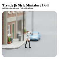 Female Figure 1:64 Scale Painted Model Figure Standing Doll Posed Hand Gesture