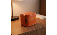 Watch Gift Box Elegant Design PU Leather Watch Case Accessory Storage Scuff Protection Contrast Stitching for Men, Gifting