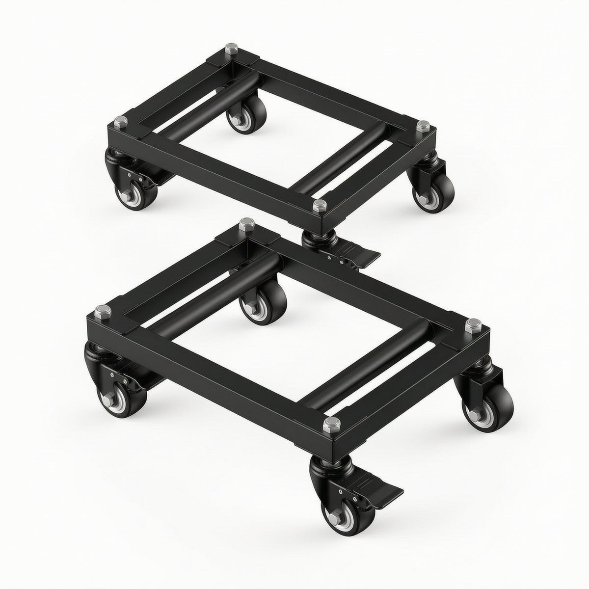 2 Pieces Vehicle Wheeled Skid with Caster Wheels Low-Profile Car Mover Heavy-Duty Tire Skate for Workshop
