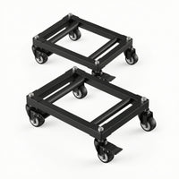 2 Pieces Vehicle Wheeled Skid with Caster Wheels Low-Profile Car Mover Heavy-Duty Tire Skate for Workshop
