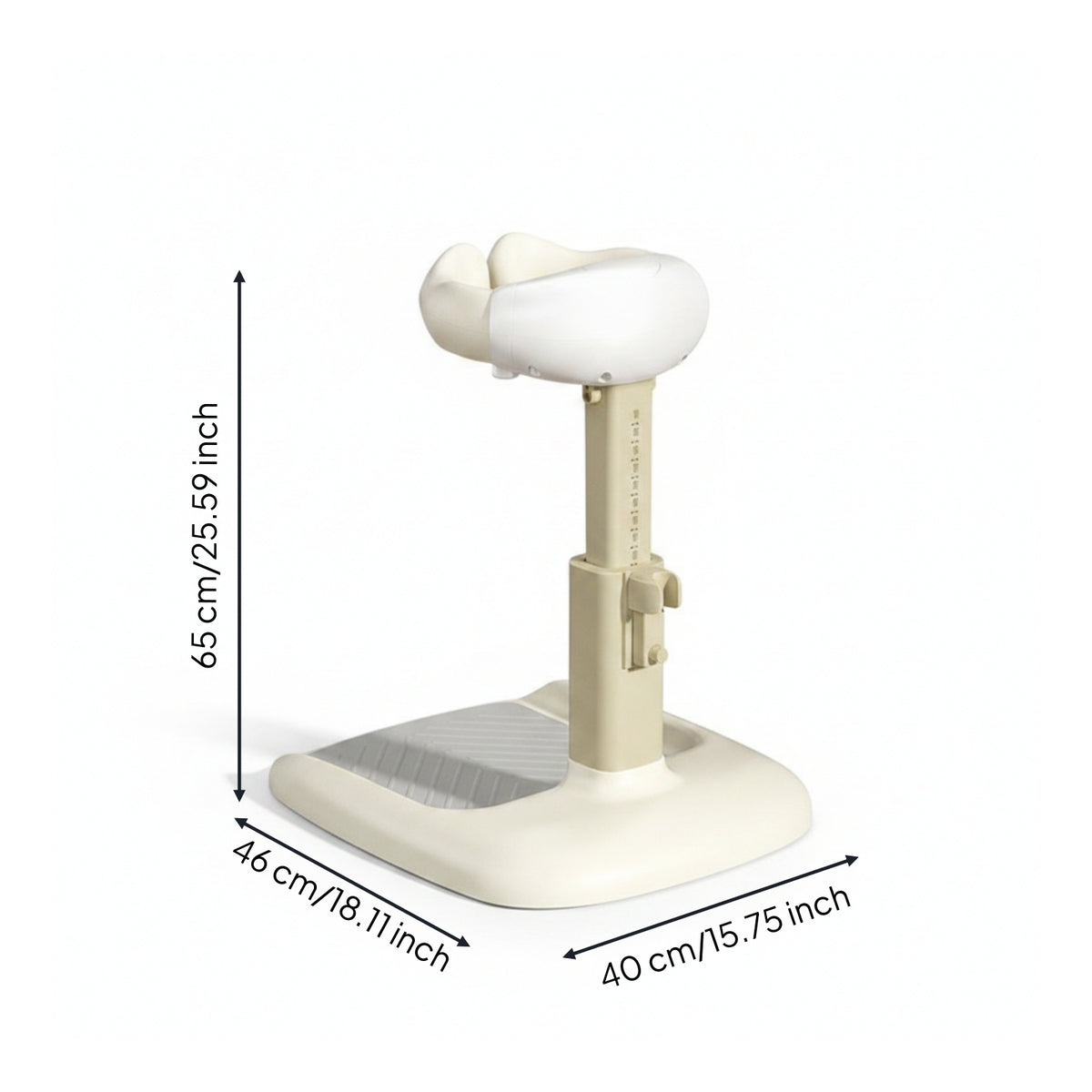 Height-Adjustable Standing Baby Bath Support Stable Baby Bath Support Upright Shower Stand with Seat Compact for Parents