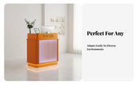 utilitarian aesthetic Checkout Stand space-efficient Design Reception Desk Space-Saving Cashier Counter for Salon Owners, Shopkeepers, Salons, Retail shops, Lobby