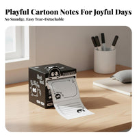 Ideal Gift Cartoon Sticky Note Pad Portable Self-Stick Note Pad Thick Paper for Students, Teenagers, Studying, Classroom, Journaling