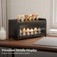 Unseen Box Storage Box High Clearness Acrylic Display Cabinet Figurine Display Case Sturdy Construction for Hobbyists, Desktop