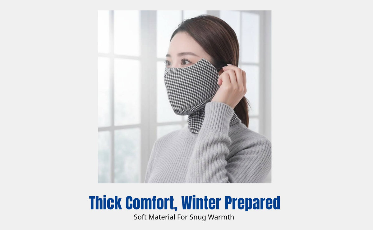 Winter Warm Face Cover Thickened, Adult, Dustproof, Breathable, Reusable, Cycling Outdoor