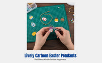 Easter Enamel Hare Oval Decoration, Alloy Cartoon Charms, DIY Jewelry Supplies, Mixed Random Styles, Holiday Craft