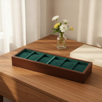 6-Slot Watch Display Tray Cloth-linedLined Watch Tray Scratch-Resistant Soft for Men, Dresser