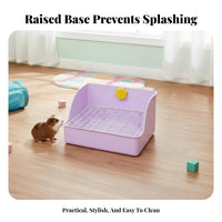 Hare Litter Box Sturdy Plastic High-Sided Pet Toilet Hare Potty Instructor Stain & Odor Resistant for Playpen