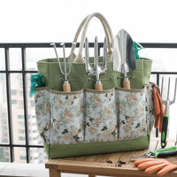 9 Pieces Garden Tool Set with Bag Ergonomic Handle Gardening Hand Tool Set Heavy Duty for Gardeners, Women