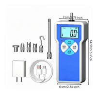 High Precision Digital Push Pull Gauge Peak Mode Digital Force Gauge Multi Unit Measurement Push Pull Force Tester Upper and Lower Limits for Technicians, Engineers, Factory Workers, Laboratory, Workshop
