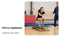 Training-Grade Adjustable Pommel Horse Sturdy Frame Vaulting Buck Padded Top Gymnastics Apparatus for Gymnasts, Students, Athletes, School, Physical Education Class, Gymnasium