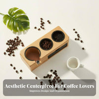 Wooden Espresso Pressing Station Compact Design Walnut-Toned Coffee Pressing Block Universal Fit Solid Wood Portafilter Stand for Home Baristas, Cafe