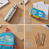 Transparent Name Stickers for Kids, Waterproof Tear-Resistant Labels for School Supplies