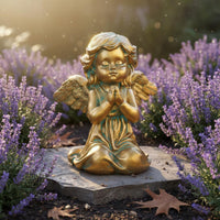 Angel Ornament Gift Concept Angel Sculpture Resin Figurine for Outdoor