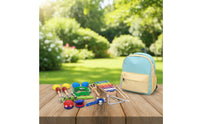 10 Pieces Wooden Music Percussion Toy Wooden Percussion Set Portable Tambourine for Young Children