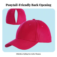 Ponytail Hat Breathable High Ponytail Hair Opening Cap Customizable Fit Quick Dry Running Hat for Runners, Athletes, Tennis, Outdoor Activities